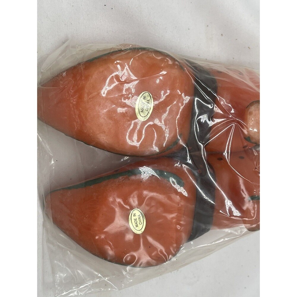 Stonia Creations Halloween Witch Pair Of Shoes  Candle Orange & Black New - Picture 10 of 12